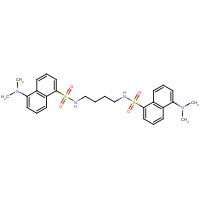 13285-10-4 5-(dimethylamino)-N-[4-[[5-(dimethylamino)naphthalen-1-yl]sulfonylamino]butyl]naphthalene-1-sulfonamide chemical structure