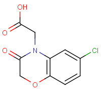 26494-58-6 2-(6-chloro-3-oxo-1,4-benzoxazin-4-yl)acetic acid chemical structure
