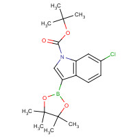 1218790-24-9 tert-butyl 6-chloro-3-(4,4,5,5-tetramethyl-1,3,2-dioxaborolan-2-yl)indole-1-carboxylate chemical structure