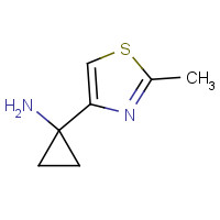 1159733-49-9 1-(2-methyl-1,3-thiazol-4-yl)cyclopropan-1-amine chemical structure