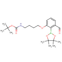 1364685-92-6 tert-butyl N-[4-[3-formyl-2-(4,4,5,5-tetramethyl-1,3,2-dioxaborolan-2-yl)phenoxy]butyl]carbamate chemical structure