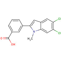 835595-02-3 3-(5,6-dichloro-1-methylindol-2-yl)benzoic acid chemical structure