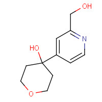 155819-70-8 4-[2-(hydroxymethyl)pyridin-4-yl]oxan-4-ol chemical structure