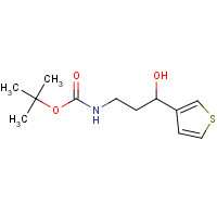 1386398-80-6 tert-butyl N-(3-hydroxy-3-thiophen-3-ylpropyl)carbamate chemical structure