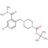 1446819-59-5 tert-butyl 4-[[4-bromo-2-(dimethylcarbamoyl)phenyl]methyl]piperazine-1-carboxylate chemical structure