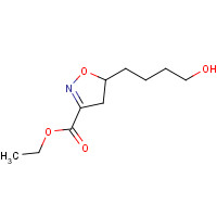 185563-77-3 ethyl 5-(4-hydroxybutyl)-4,5-dihydro-1,2-oxazole-3-carboxylate chemical structure