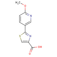 400776-18-3 2-(6-methoxypyridin-3-yl)-1,3-thiazole-4-carboxylic acid chemical structure