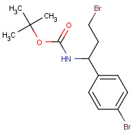 924817-79-8 tert-butyl N-[3-bromo-1-(4-bromophenyl)propyl]carbamate chemical structure
