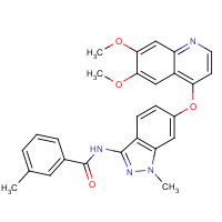 862178-94-7 N-[6-(6,7-dimethoxyquinolin-4-yl)oxy-1-methylindazol-3-yl]-3-methylbenzamide chemical structure