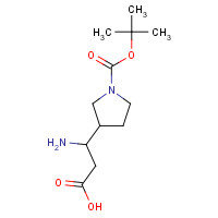 889949-27-3 3-amino-3-[1-[(2-methylpropan-2-yl)oxycarbonyl]pyrrolidin-3-yl]propanoic acid chemical structure