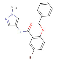 1285514-20-6 5-bromo-N-(1-methylpyrazol-4-yl)-2-phenylmethoxybenzamide chemical structure