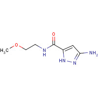 1342836-84-3 3-amino-N-(2-methoxyethyl)-1H-pyrazole-5-carboxamide chemical structure