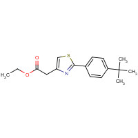 680215-69-4 ethyl 2-[2-(4-tert-butylphenyl)-1,3-thiazol-4-yl]acetate chemical structure