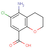 132976-78-4 5-amino-6-chloro-3,4-dihydro-2H-chromene-8-carboxylic acid chemical structure