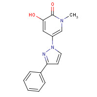 1333146-61-4 3-hydroxy-1-methyl-5-(3-phenylpyrazol-1-yl)pyridin-2-one chemical structure