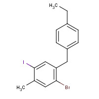 1022983-65-8 1-bromo-2-[(4-ethylphenyl)methyl]-4-iodo-5-methylbenzene chemical structure
