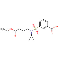 1346136-23-9 3-[cyclopropyl-(4-ethoxy-4-oxobutyl)sulfamoyl]benzoic acid chemical structure