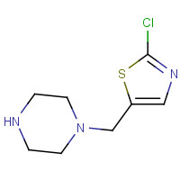 1135439-05-2 2-chloro-5-(piperazin-1-ylmethyl)-1,3-thiazole chemical structure
