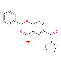 1285516-57-5 2-phenylmethoxy-5-(pyrrolidine-1-carbonyl)benzoic acid chemical structure