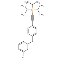 864070-25-7 2-[4-[(3-bromophenyl)methyl]phenyl]ethynyl-tri(propan-2-yl)silane chemical structure