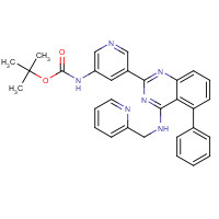 1272354-85-4 tert-butyl N-[5-[5-phenyl-4-(pyridin-2-ylmethylamino)quinazolin-2-yl]pyridin-3-yl]carbamate chemical structure
