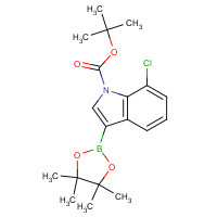 1218790-31-8 tert-butyl 7-chloro-3-(4,4,5,5-tetramethyl-1,3,2-dioxaborolan-2-yl)indole-1-carboxylate chemical structure