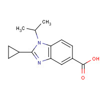 1096908-29-0 2-cyclopropyl-1-propan-2-ylbenzimidazole-5-carboxylic acid chemical structure