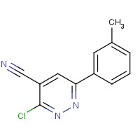 1449133-08-7 3-chloro-6-(3-methylphenyl)pyridazine-4-carbonitrile chemical structure