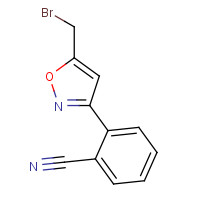 1158735-29-5 2-[5-(bromomethyl)-1,2-oxazol-3-yl]benzonitrile chemical structure