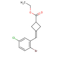 1611444-74-6 ethyl 3-[(2-bromo-5-chlorophenyl)methylidene]cyclobutane-1-carboxylate chemical structure