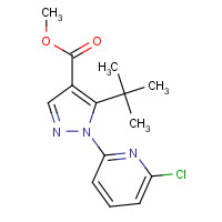 1150164-37-6 methyl 5-tert-butyl-1-(6-chloropyridin-2-yl)pyrazole-4-carboxylate chemical structure