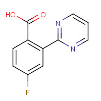 1293285-84-3 4-fluoro-2-pyrimidin-2-ylbenzoic acid chemical structure
