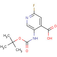 171178-42-0 2-fluoro-5-[(2-methylpropan-2-yl)oxycarbonylamino]pyridine-4-carboxylic acid chemical structure