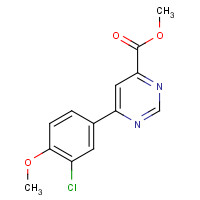 1207724-96-6 methyl 6-(3-chloro-4-methoxyphenyl)pyrimidine-4-carboxylate chemical structure