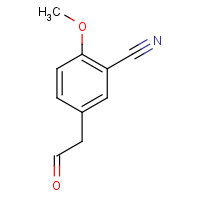 1374573-17-7 2-methoxy-5-(2-oxoethyl)benzonitrile chemical structure
