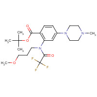 1108746-42-4 tert-butyl 2-[3-methoxypropyl-(2,2,2-trifluoroacetyl)amino]-4-(4-methylpiperazin-1-yl)benzoate chemical structure