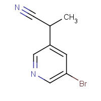 1272357-11-5 2-(5-bromopyridin-3-yl)propanenitrile chemical structure