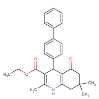 1099644-42-4 ethyl 2,7,7-trimethyl-5-oxo-4-(4-phenylphenyl)-1,4,6,8-tetrahydroquinoline-3-carboxylate chemical structure