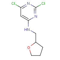 879609-29-7 2,6-dichloro-N-(oxolan-2-ylmethyl)pyrimidin-4-amine chemical structure