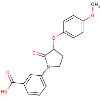 649774-25-4 3-[3-(4-methoxyphenoxy)-2-oxopyrrolidin-1-yl]benzoic acid chemical structure