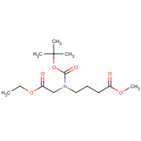 1256633-34-7 methyl 4-[(2-ethoxy-2-oxoethyl)-[(2-methylpropan-2-yl)oxycarbonyl]amino]butanoate chemical structure