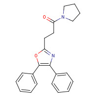 34015-93-5 3-(4,5-diphenyl-1,3-oxazol-2-yl)-1-pyrrolidin-1-ylpropan-1-one chemical structure