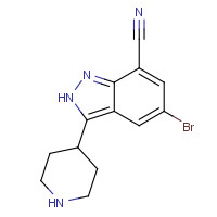 872350-27-1 5-bromo-3-piperidin-4-yl-2H-indazole-7-carbonitrile chemical structure