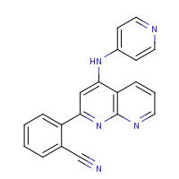 1330531-95-7 2-[4-(pyridin-4-ylamino)-1,8-naphthyridin-2-yl]benzonitrile chemical structure