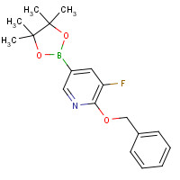 1333222-45-9 3-fluoro-2-phenylmethoxy-5-(4,4,5,5-tetramethyl-1,3,2-dioxaborolan-2-yl)pyridine chemical structure