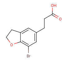 196597-68-9 3-(7-bromo-2,3-dihydro-1-benzofuran-5-yl)propanoic acid chemical structure