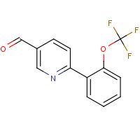 898405-31-7 6-[2-(trifluoromethoxy)phenyl]pyridine-3-carbaldehyde chemical structure