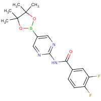 1094070-76-4 3,4-difluoro-N-[5-(4,4,5,5-tetramethyl-1,3,2-dioxaborolan-2-yl)pyrimidin-2-yl]benzamide chemical structure