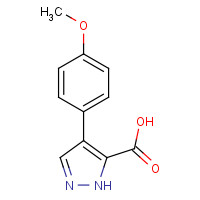 110356-26-8 4-(4-methoxyphenyl)-1H-pyrazole-5-carboxylic acid chemical structure