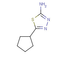 57235-54-8 5-cyclopentyl-1,3,4-thiadiazol-2-amine chemical structure